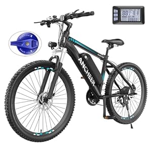 ANCHEER Electric Bike for Adults, Peak 750W Ebike, 3H Fast Charge, 50 Miles, 22MPH Electric Bicycle, 48V 499Wh Battery, 26″ Gladiator Electric Mountain Bike, 21Speed, UL2849 Compliant