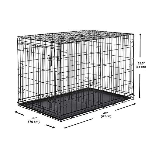 AmazonBasics SingleDoor & DoubleDoor Folding Metal Dog or Pet Crate