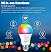 Wixann 9W Smart Wi-Fi Light Bulbs, Compatible with Alexa & Google Home Assistant Siri Shortcut (No Hub Required) A19, E26, 80W Equivalent Dimmable RGBCW Color Changing LED Bulb Decoration, 3 Pack
