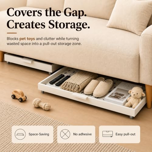 Fokyfok-Under-Bed-DrawersUnder-Bed-StorageUnder-Couch-Drawer1PC-3-inch-tallWheeledExpandableSlimShallow19-30-x-14-22Helps-Keep-Pet-Toys-from-Rolling-Under-FurnitureHandle