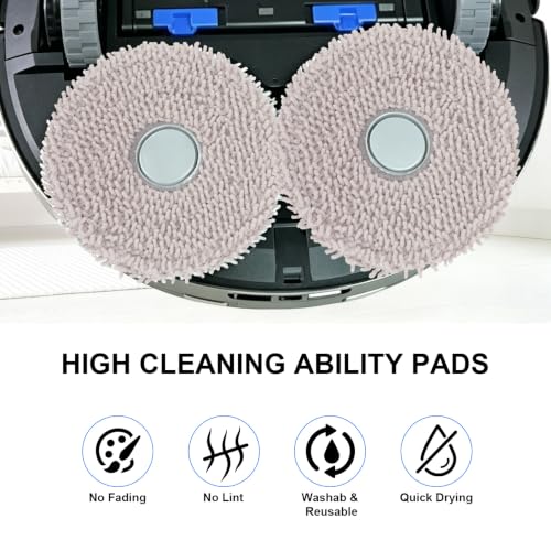 Image of Replacement Parts for Ecovacs DEEBOT T30S /T30S AI /T30S PRO /T30S CARE Robot Vacuum Cleaner - Spare Accessories Kit Include 1 Main Brush 4 Side Brush 4 Filter 4 Mop Pad 4 Dust bag
