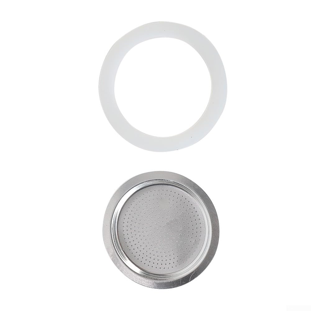 Replacement Silicone Rubber Gasket Seal Filter Set For Coffee Espresso Moka Stove Pot Top Multiple 1 Cup 2