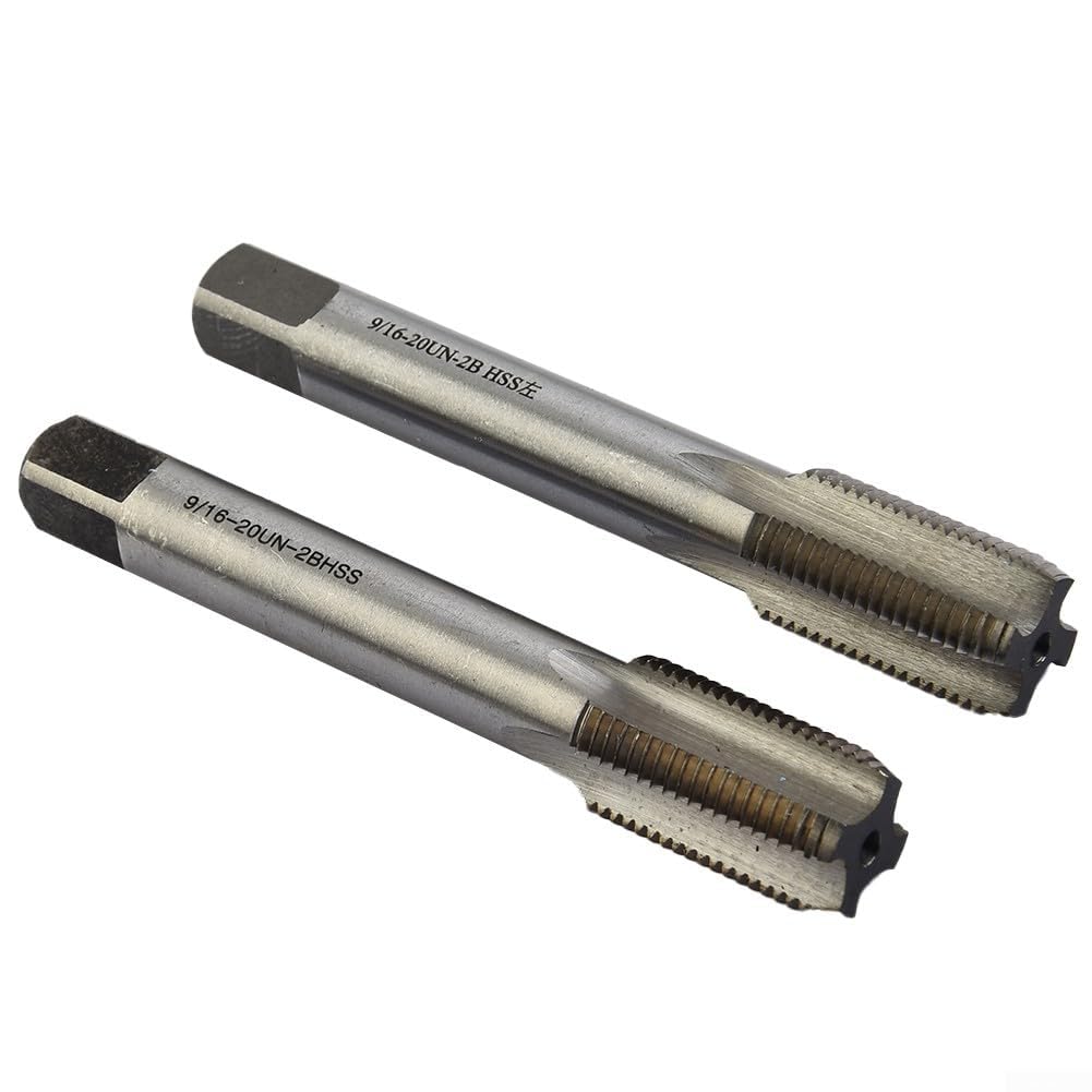2PCS Right & Left Hand Thread Tap 9/16'' - 20 TPI 18 X 1.5mm Pitch Portable Bike Outdoor Bike Crank Repair Tool Replacement Pedal Thread Tap