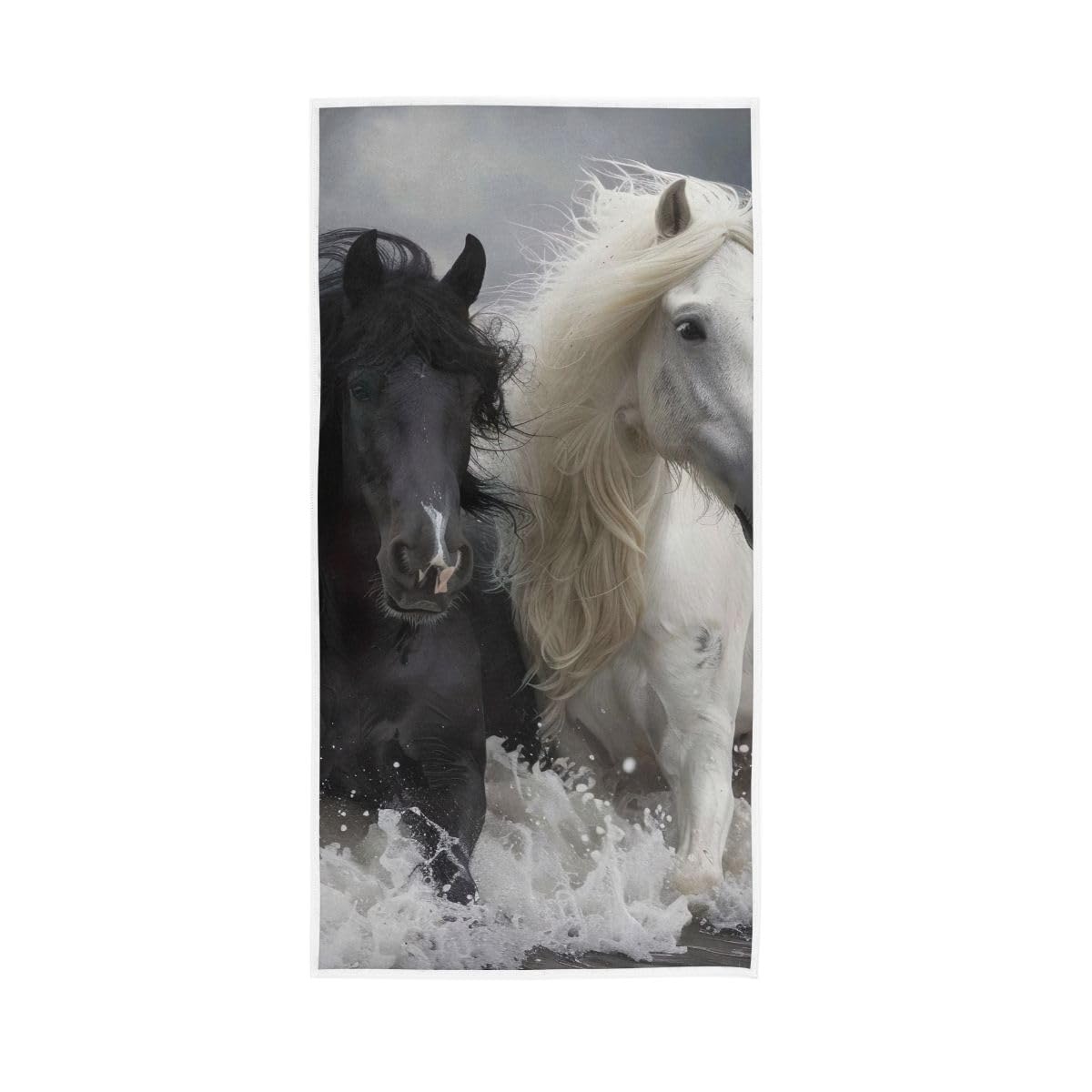 HUYGD Gorgeous Horses Bath Hand Towel, Hand Towels for Bathroom, Shower, Hotel, Spa 15 x 30 Inches