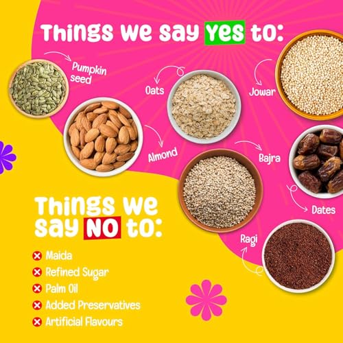 Image of Yogabar Muesli Fruit and Nuts - Wholegrain Breakfast Cereals with Oats and Dry Fruits, High in Omega 3, Gluten Free Granola with Chia and Flax Seeds (400g - Pack of 2)