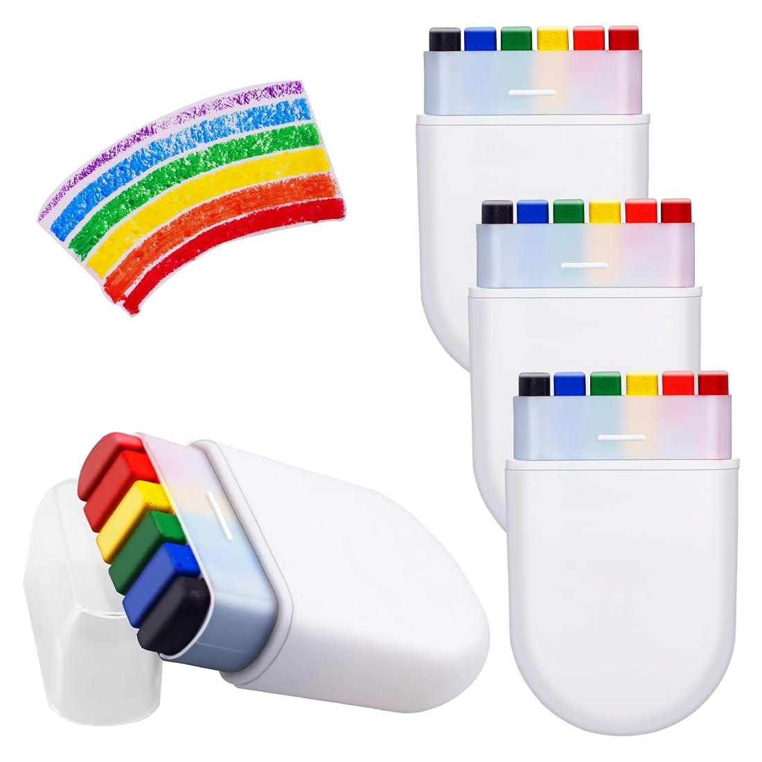 3 Pezzi 6 Colori Penna Pride,Per Feste Arcobaleno,Arcobaleno Penna,Pride Accessori Vernice Per Sfilate E Feste,Lgbt Trucco Con Bandiera Arcobaleno(A)