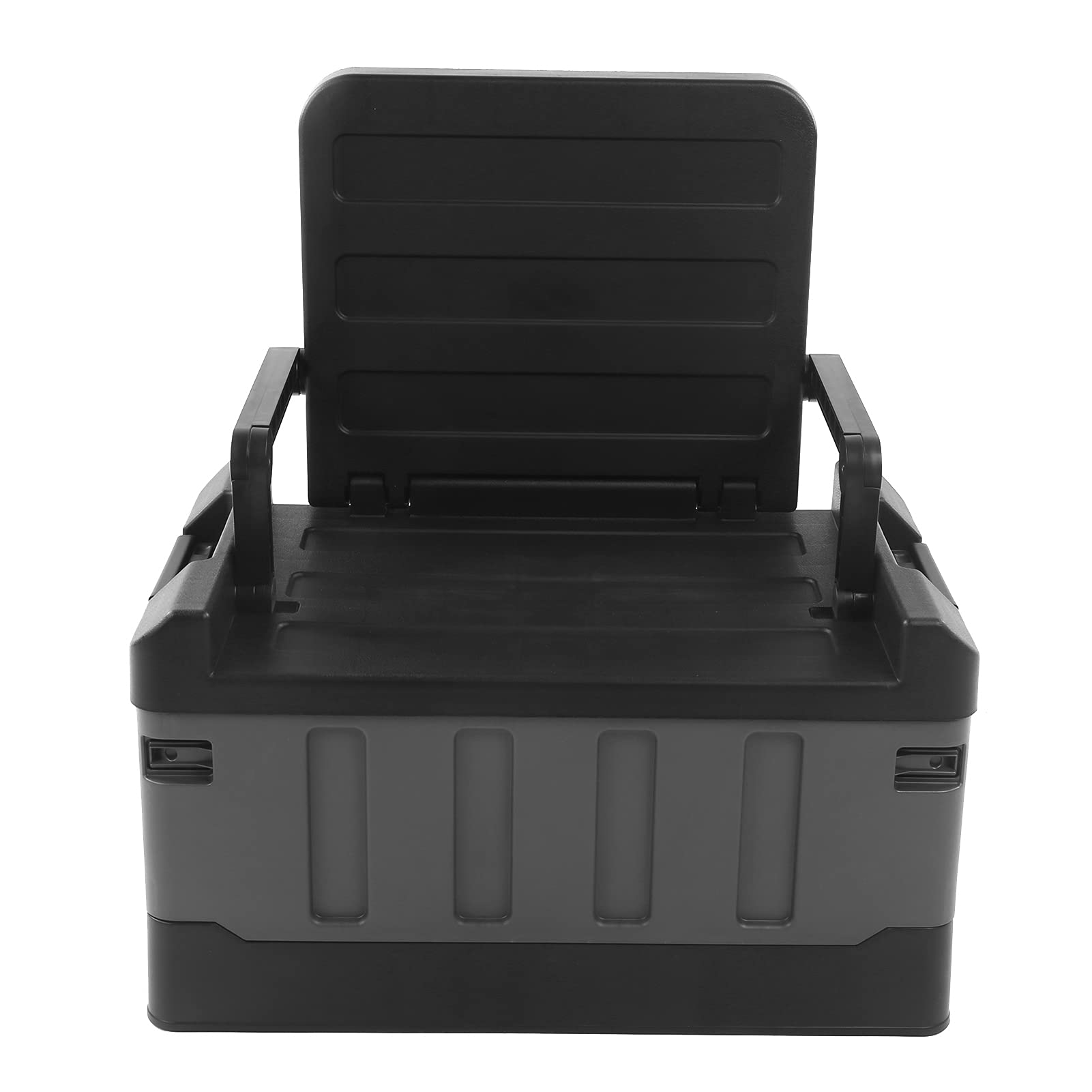 Scatola Portaoggetti Pieghevole 2 in 1, Organizer Bagagliaio Auto con Sedia, 70 Litri, Capacità 200 Kg