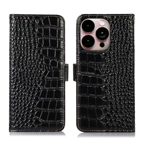 Étui antichoc iPhone 14 Pro Max vert en cuir véritable pour éviter les rayures d'écran - 6