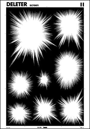 Deleter Screen Tone SE-323 [Shine/Burst Pattern] [B4 Size: 362 x 253 mm (14.25" x 9.96") ] for Comic Manga Illustration