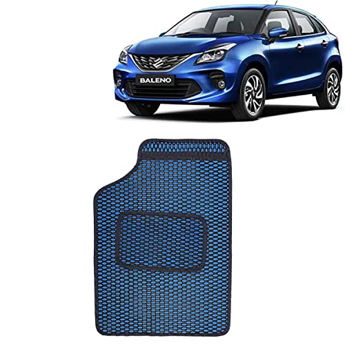 Image of Kingsway Dotted Design Car Floor Foot Mats Universal Fit for Maruti Suzuki Baleno, Model Year : 2019-2022, Water and Dustproof, Color Blue, Set of 5 Pieces
