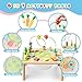 WINGYZ Activity Table, 6 in 1 Wooden Montessori Activity Center with Bead Maze Shape Sorter Fishing Game, Kids Sensory Play Table Toddler Toys 1st Birthday Gifts Boy Girl(Morandi)