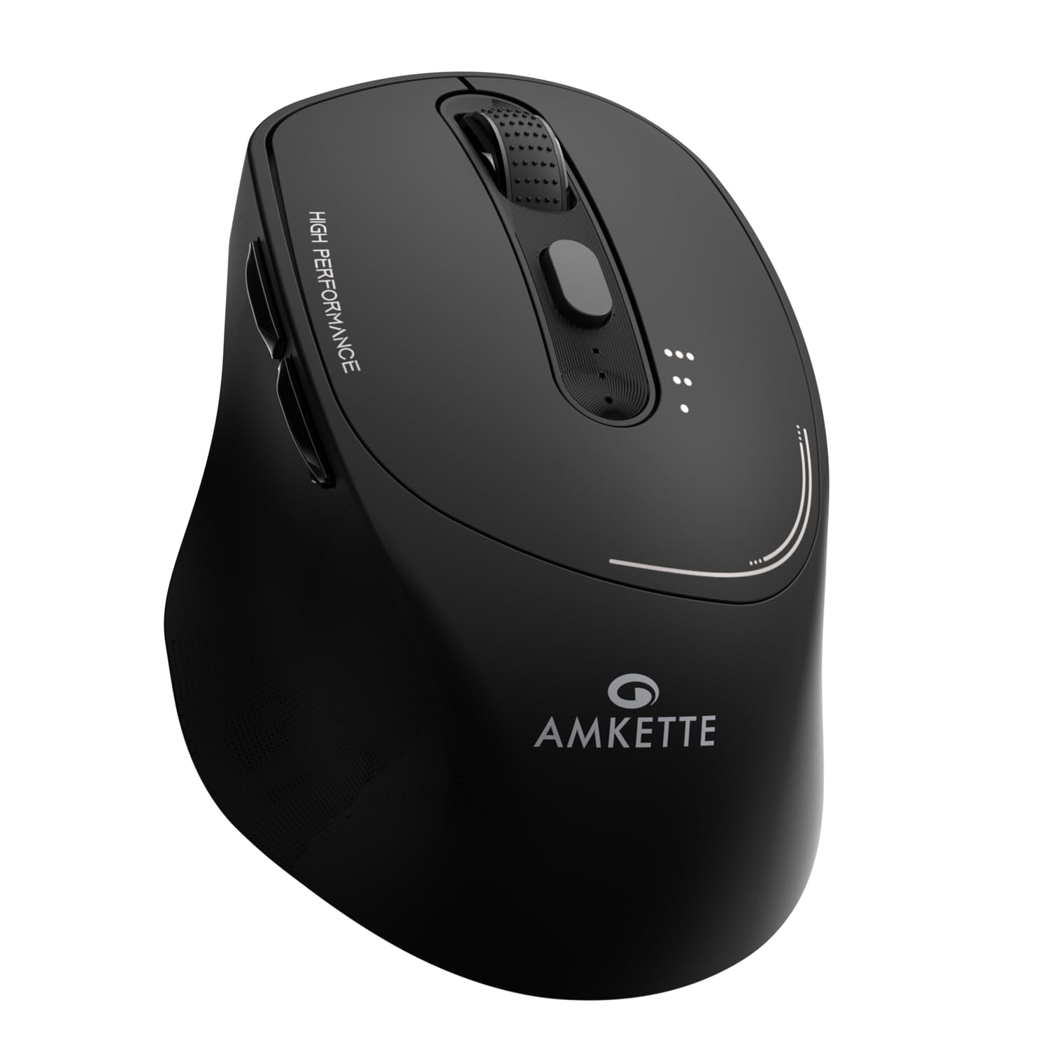 Hush Pro Epic Rechargeable Wireless Mouse/Bluetooth Mouse | 3 Device Connectivity with Bluetooth and USB 2.4 GHz | 2400 DPI | Silent Switches | Ergonomic Design | Type C Charging | Black