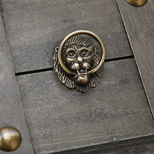 Wooden Treasure Chest Box, Hand Crafted Vintage Decorative Storage Chest Box with Mini Metal Lock, Handcrafted Decorative Boxes Gift Box for Storing Jewelry Treasure Pearl by Diydeg - Image 9