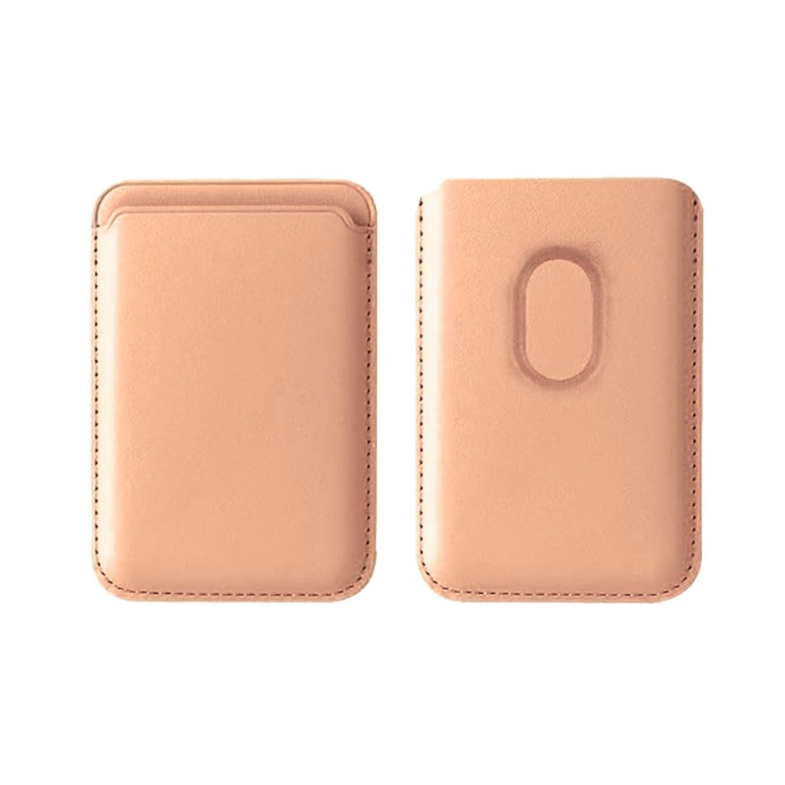 Stealodeal MagSafe Wallet, Magnetic Phone Vegan Leather Wallet - Slim 3 Cards Holder Designed for MagSafe Compatible with iPhone 15, iPhone 14, iPhone 13, iPhone 12 Series Models (Brown) (Rose Gold)-image-39