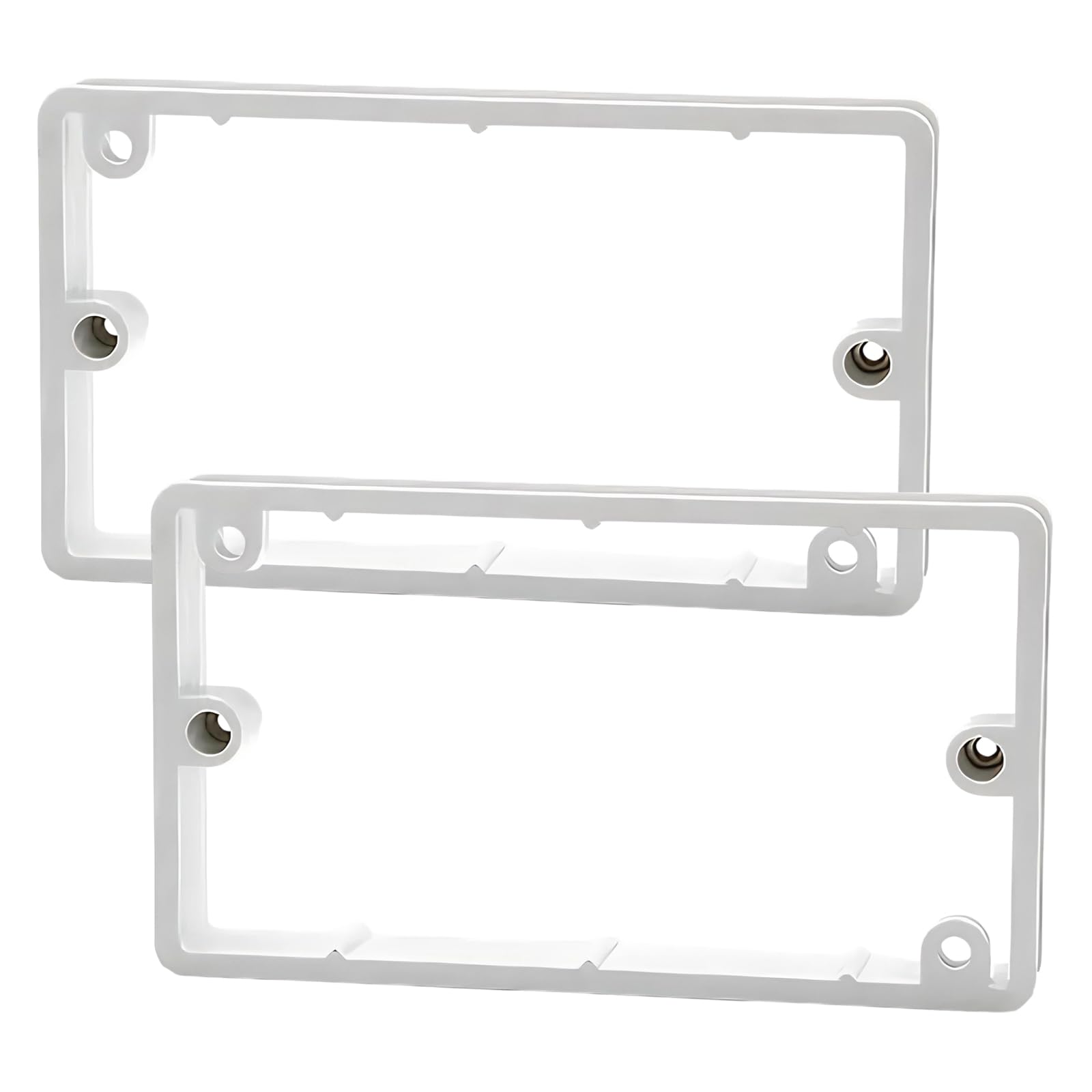 2 PCS 2-Gang 20mm Double Socket Spacer, White Socket Spacer, Light Switch Spacers, Easy Installation for Tiled or Panelled Surfaces