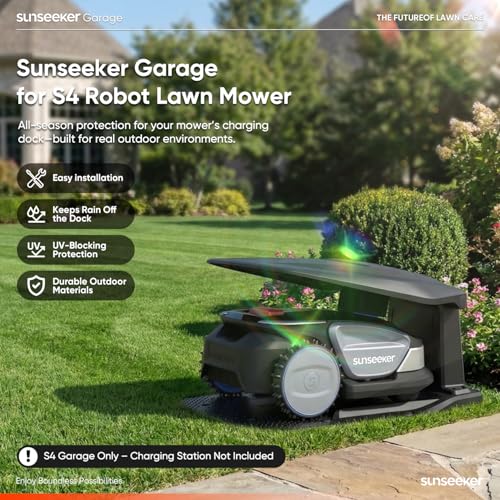 Image of Sunseeker Garage for S4 Robot Lawn Mower - UV-Proof, All-Season Protection, PP + PA6+GF30 Durable Build