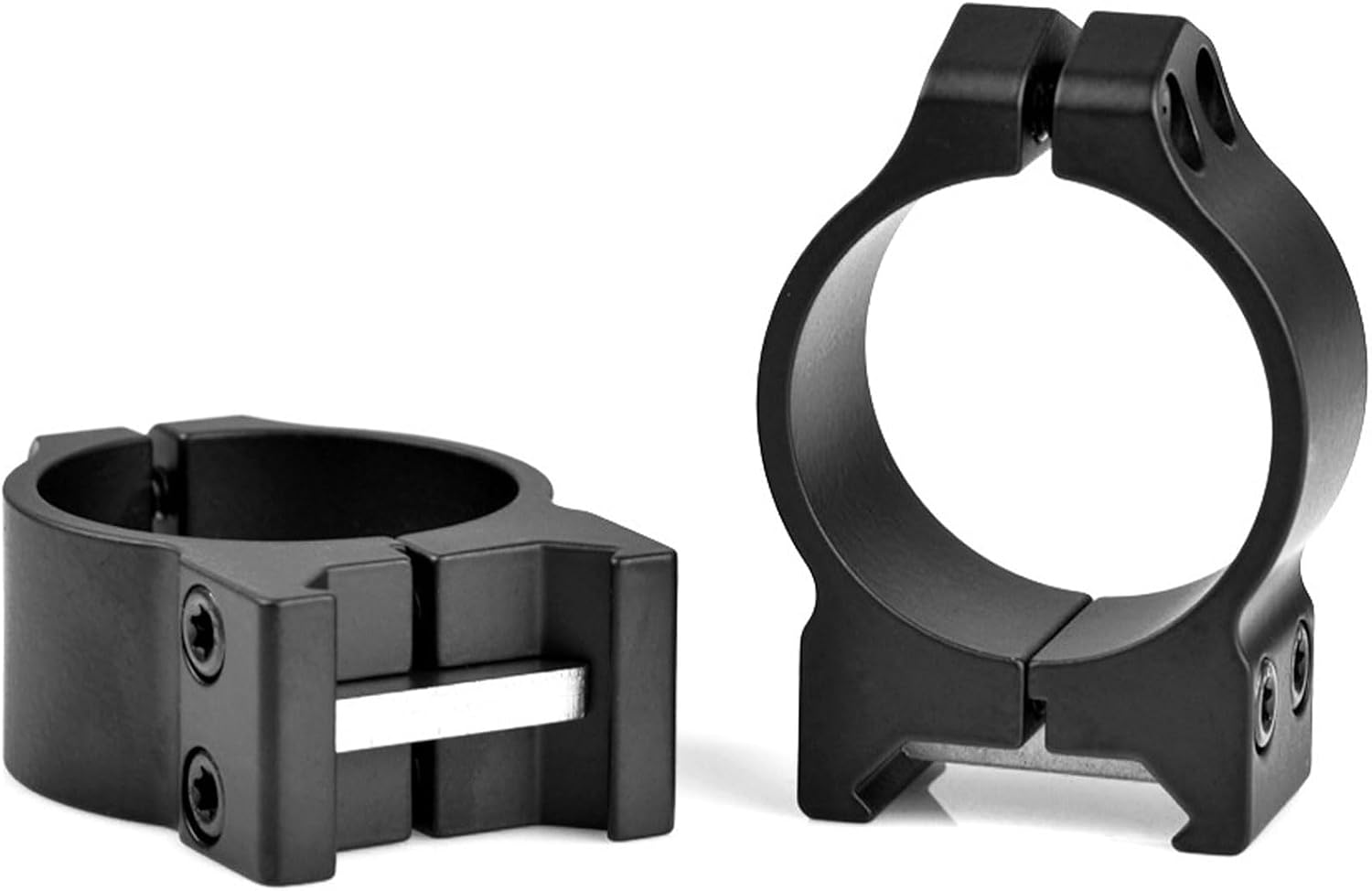Warne Scope Mounts 30 mm Mounts 213M , Maxima Permanent Attachable Weaver Style rings, 30mm, Low Height, Matte black, One Size