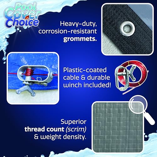 Cobertor Ovalado de Invierno 15x27 ft Ocean Blue miniatura 2