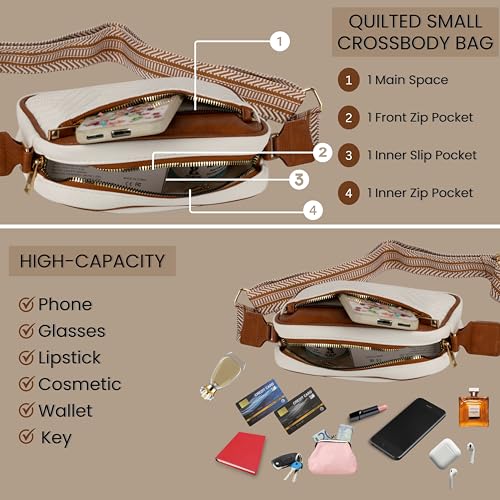 Image of TS WITH TECHSUN Women's Crossbody Sling Bag, Ladies Stylish Purse, Faux Leather Waterproof Messenger Bag, Adjustable Shoulder Strap, Suitable For Travel, Shopping, Etc.
