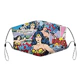 Superhero face mask breathable face mask,Adjustable funny face mask reusable adult,cute face mask washable,anime mask