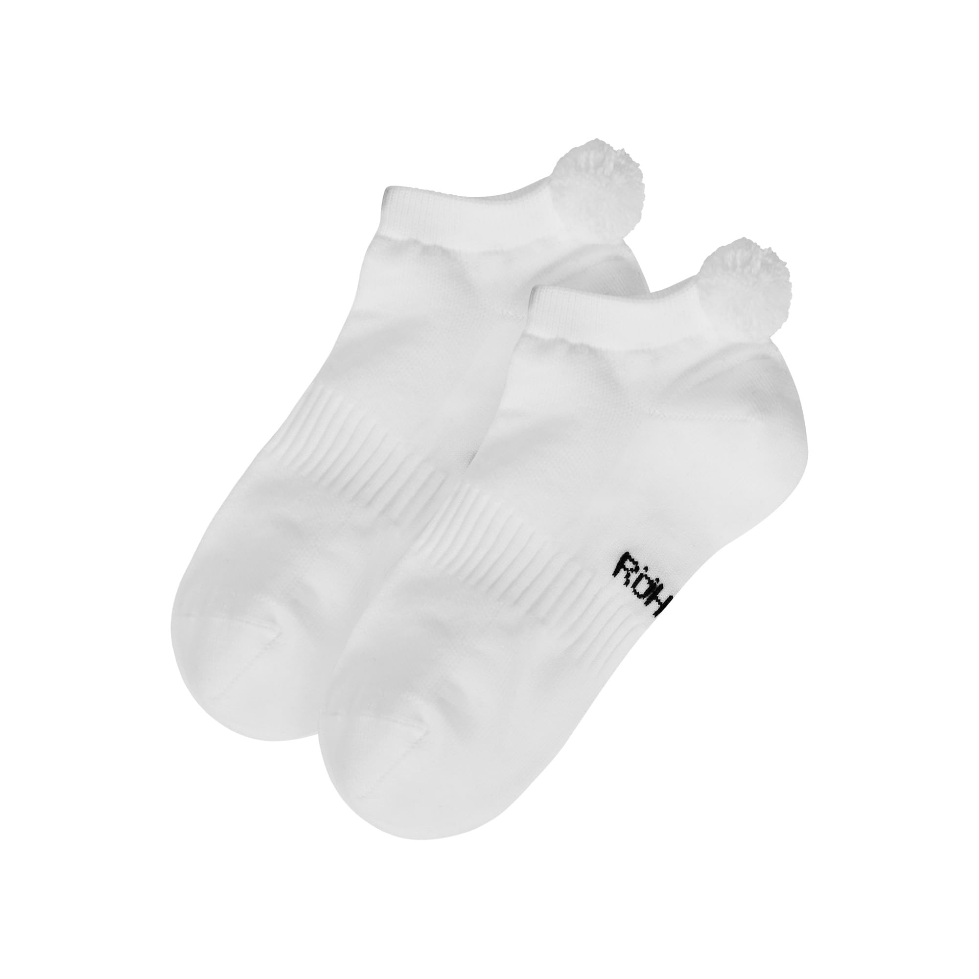 Rohnisch Ladies 2 Pack Pom-Pom Socks in White-EU36-38/UK4-6