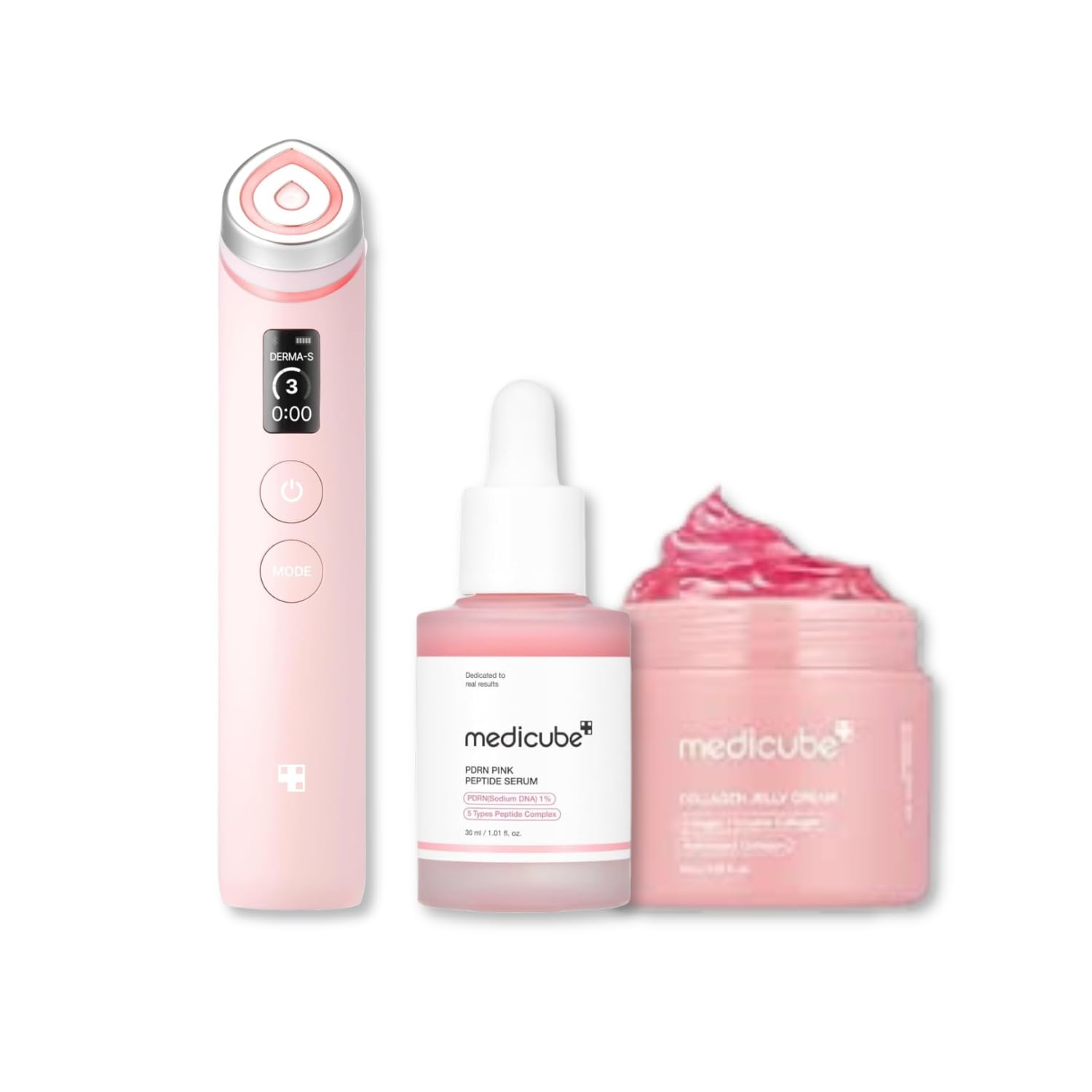 Set Skincare Premium per una Pelle piu Giovane con medicube Booster Pro, Jelly Cream al Collagene e Siero PDRN Idratante per Una Pelle piu Soda, Rivitalizzata