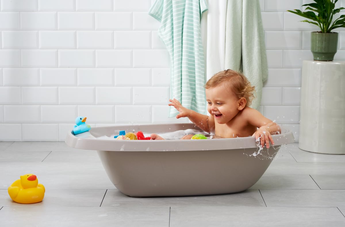 Orthex Wanna 50 l z wtyczką, szara, do kąpieli dla niemowląt, nie zawiera BPA, 10-letnia, dł. 90 x szer. 47 x wys. 24 cm