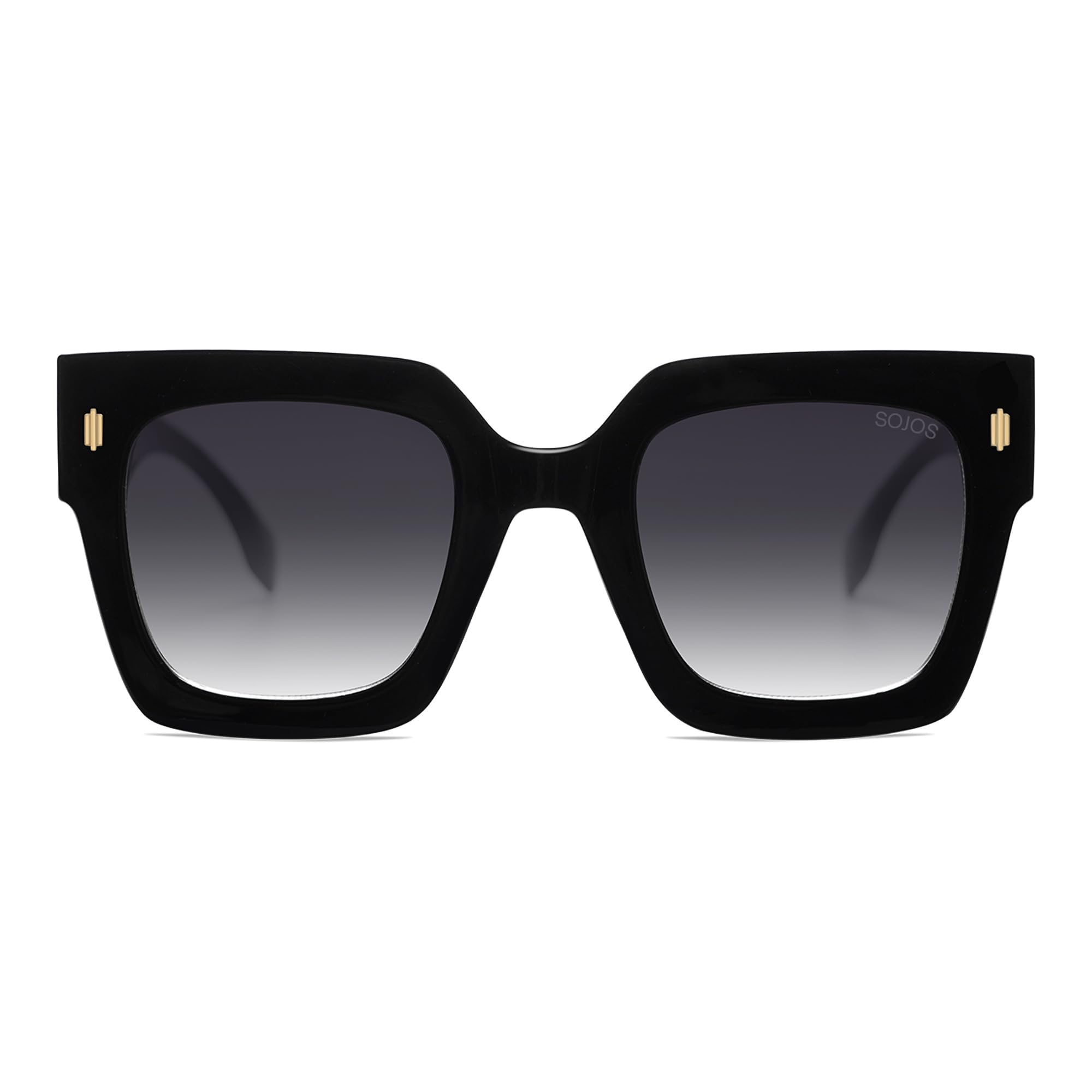 SOJOS Lunettes de soleil carrées surdimensionnées pour femmes, rétro, luxe, grosses lunettes de soleil, protection UV400 SJ2194
