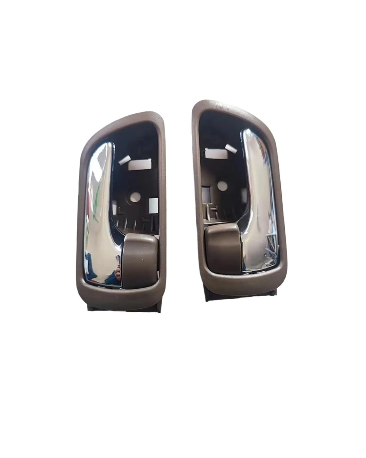 Hljnlvbn Brown Lh And Rh 2Pcs Door Handle For Toyota For Camry 2002 2003 2006 Interior Door Handle Front Or Rear Chrome No Inner Lid