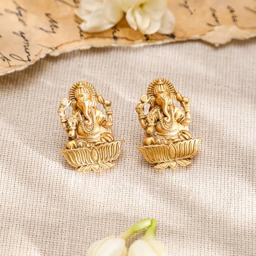 Image of Rubans Temple Necklace Set Traditional Stylish Jewellery Gift for Women & Girls
