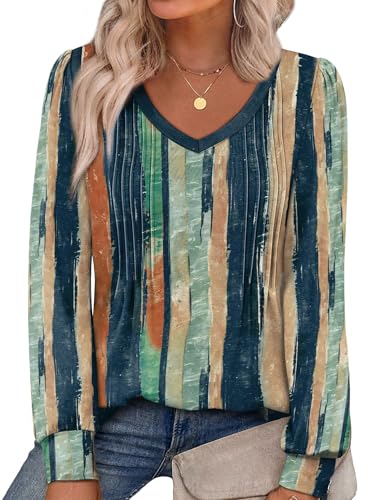 Alaroo Striped Shirts for Women 2026 Long Sleeve Tops Trendy Print 31 L