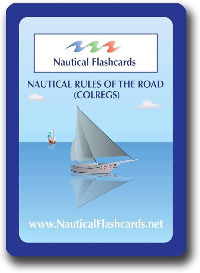 Nautical Flashcards Educational Flipcards Rules of the Road (COLREGS) Cards for Boating and