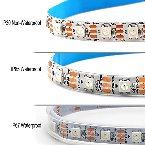 Tira de LED direccionable WS2812 5V RGB 16.4ft 300 LEDs miniatura 7