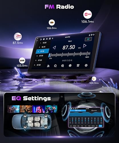 Image of 4+64G for Honda Odyssey 2005-2010 Android 15 Car Stereo with Wireless Carplay /Android Auto, 10.1 Inch In-Cell Touch Screen Bluetooth Car Radio Support 5Ghz-WiFi GPS FM /RDS SWC HiFi Audio Backup Camera
