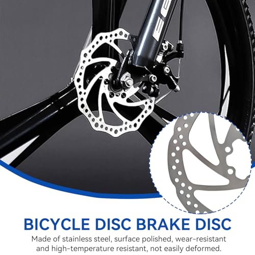 2pcs Bicycle Disc Brake Rotor 160mm, Stainless Steel Bike Disc Brake Rotor with 12 Bolts for MTB Mountain Road Bicycle BMX - Thumbnail 5