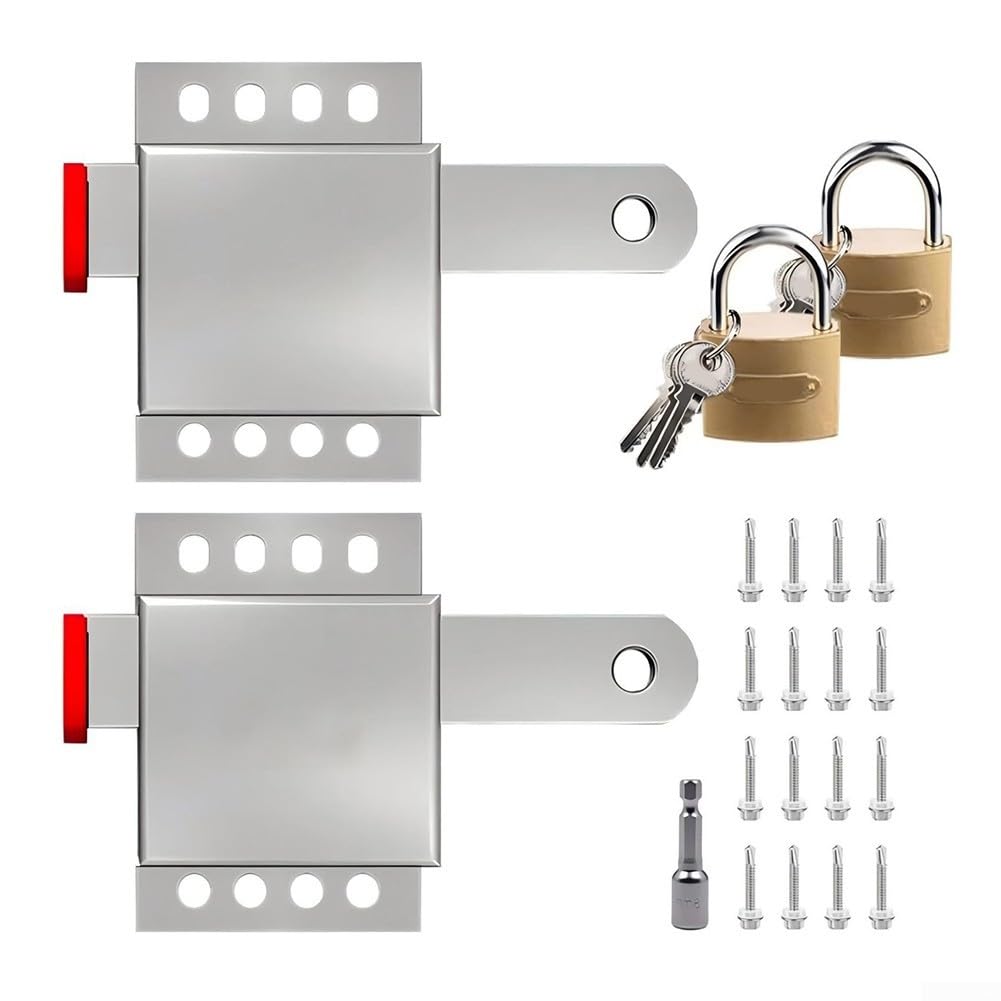 Serrure de porte de garage blindée en acier pour stopper les intrusions avec pose facile