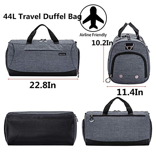 Kuston Sports Gym Bag with Shoes Compartment Travel Duffel Bag for Men and Women