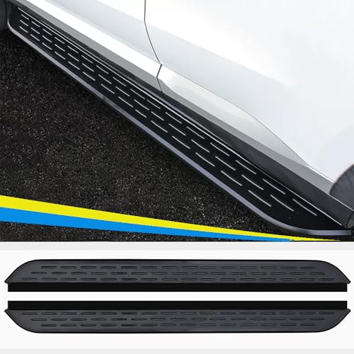 2 estribos laterales para VW AMAROK 2023-2025, estribo lateral con pedal, de aluminio, color negro (con soportes)