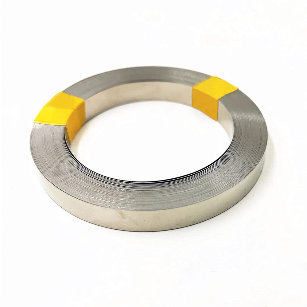 10 Metri Striscia di Nichel per Saldatura a Punti per Batteria in Acciaio nichelato (0,1 mm x 5 mm x 10 Metri)