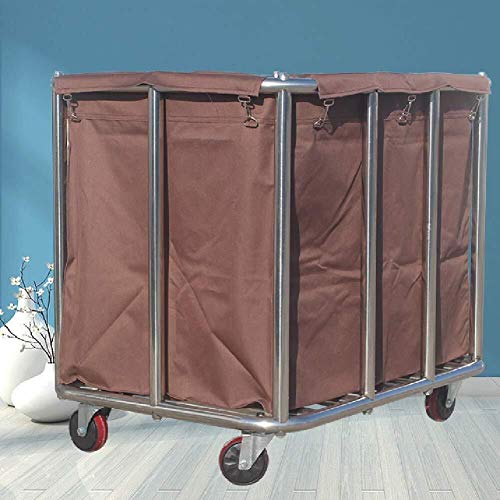 Chariot à linge commercial avec sacs et roues robustes - 2