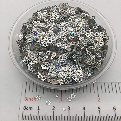 ALENAOO 3mm Hollow Star S Form PVC lose Pailletten Glitter Paillettes für Nail Art Maniküre, Hochzeit Konfetti, Zubehör… – Bild 6