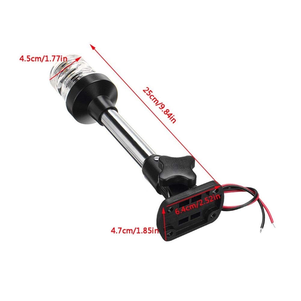 Piega Verso Il Basso PORTATO Luce di Navigazione per Barca da Yacht Stern Anchor Light 12-24V 25cm Barca Marina Segnale di Navigazione DaJiKan
