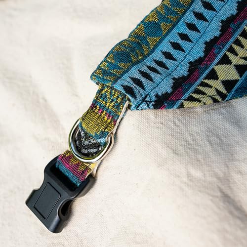 Made by Nami Boho Hundehalstuch in verschiedenen Größen für kleine und große Hunde (Blau, S)