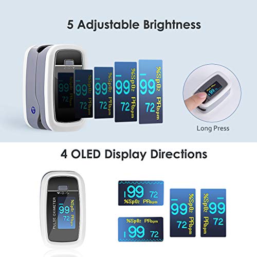 image for Pulse Oximeter Fingertip, ATMOKO Pulse Oximeter Finger Oximetry SPO2 B