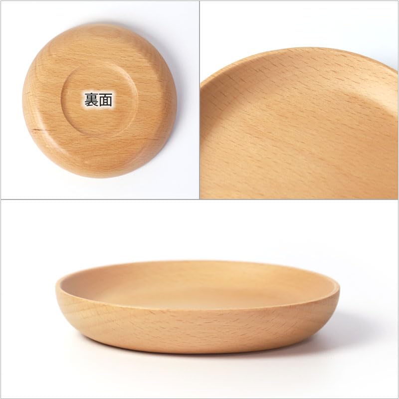 Amazon｜プレート 丸 お皿 12cm 天然木製 おしゃれ かわいい 丸