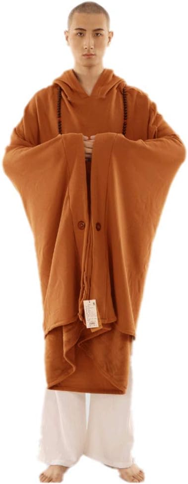 Loose Hooded Coat Meditation Cloak