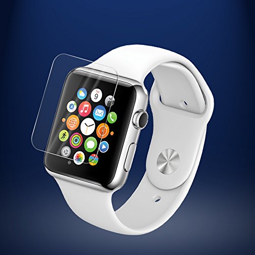 Skinomi Tech Glass Screen Protector Compatible with Apple Watch 38mm 9H Hardness Clear HD Ballistic Tempered Glass Shield