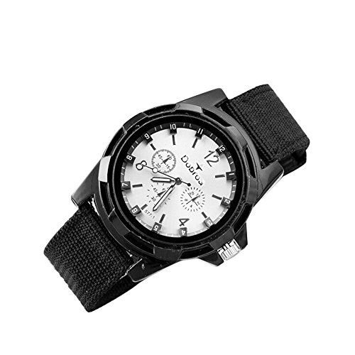 Military Watch,Men Analog Watches Army Filed Tactical Sport Wrist Watches Canvas Strap Calendar