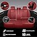 NS YOLO Full Coverage Leather Car Seat Covers Full Set,Waterproof Seat Covers for Cars,SUVs Pick-up Truck, Car Seat Cushion,Car Seat Protector,Wine Red Seat Cover with 5 Seats