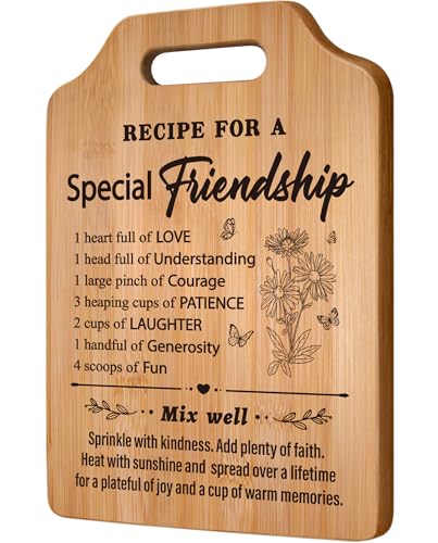 Milcier Friendship Gifts for Women, Birthday Gifts for Women Friendship, Unique Best Friends Cutting Board, Best Friend Christmas Mothers Day for Woman, Bestie, BFF